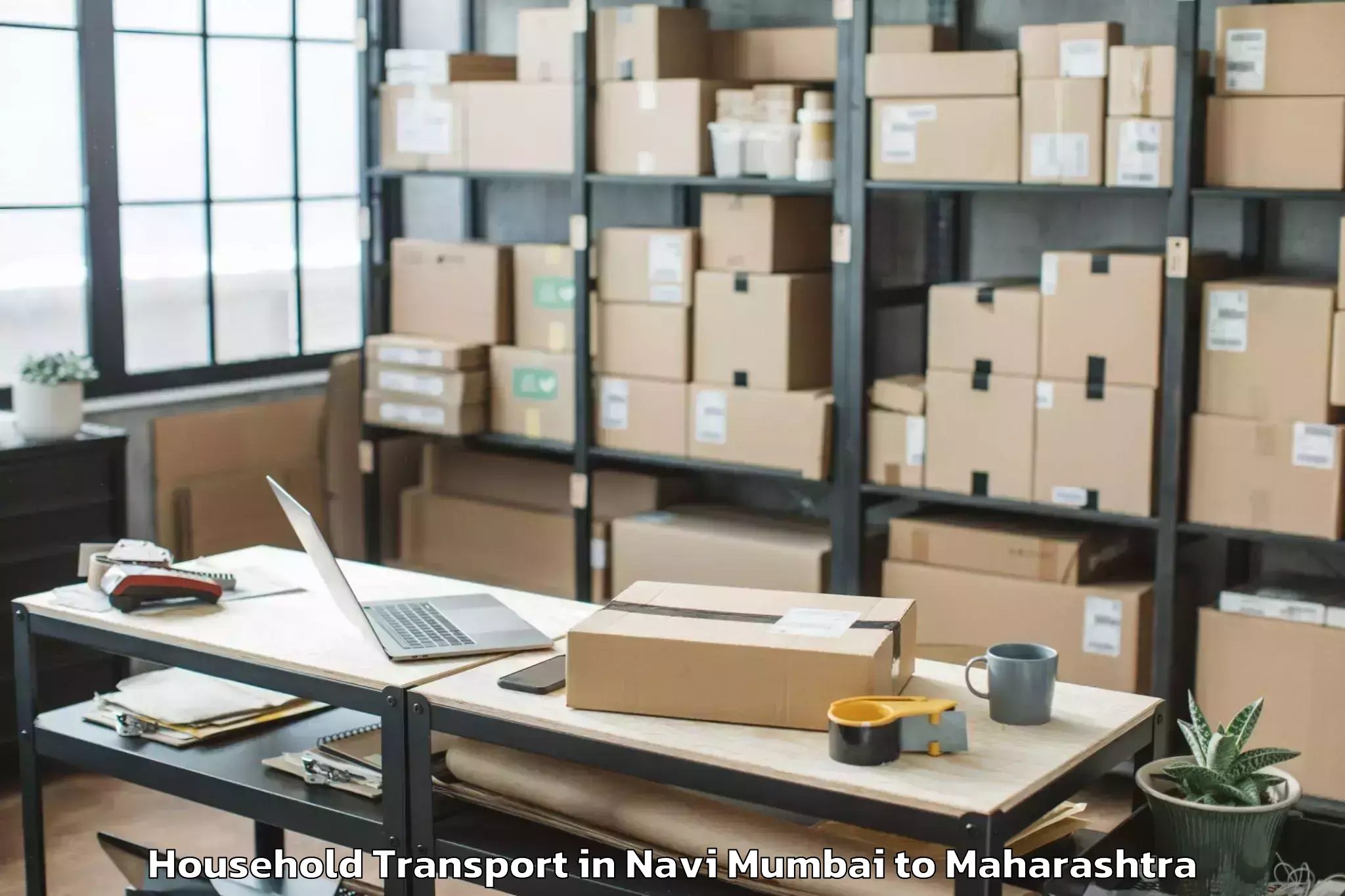 Trusted Navi Mumbai to Sakharkherda Household Transport